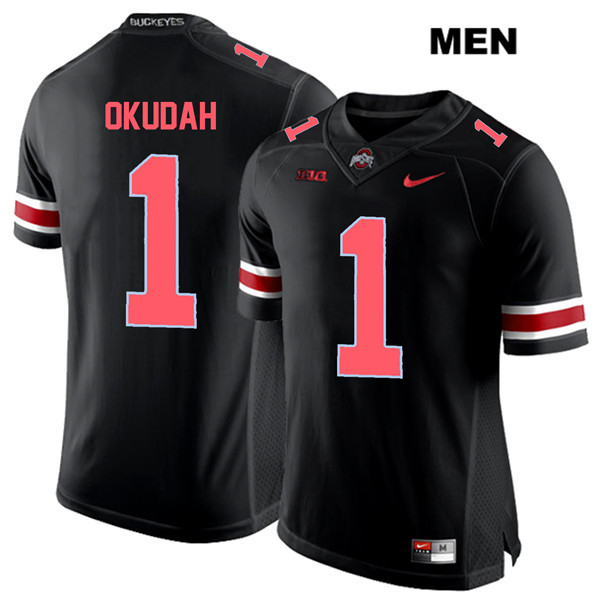 Ohio State Buckeyes Men's Jeffrey Okudah #1 Red Number Black Authentic Nike College NCAA Stitched Football Jersey QP19Q35FS